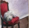 Dog in a Red Chair